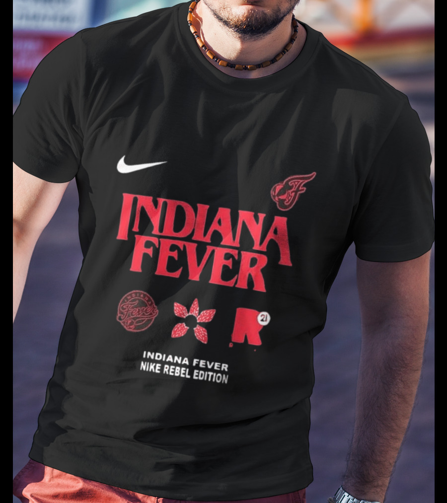 Nike Indiana Fever Rebel Edition Stranger Things Inspired 2 Sided T-Shirt
