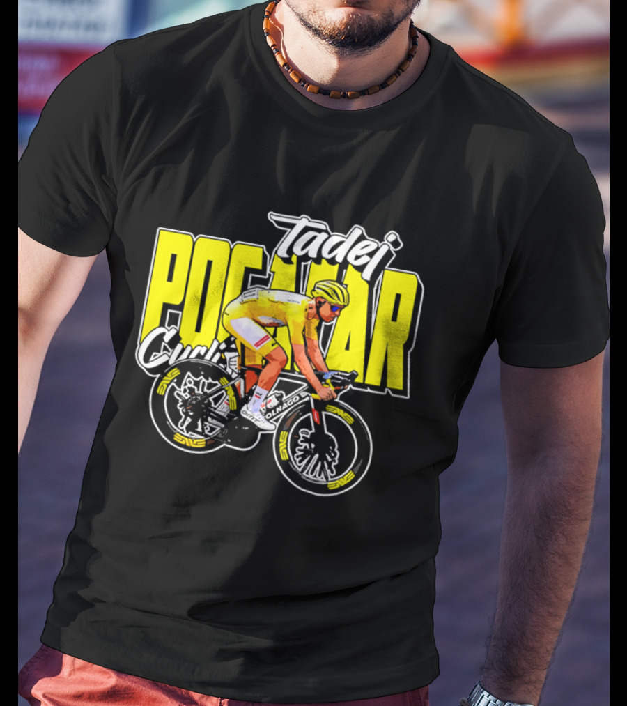 Tadej Pogacar Cycling Yellow Jersey Race Champion T-Shirt
