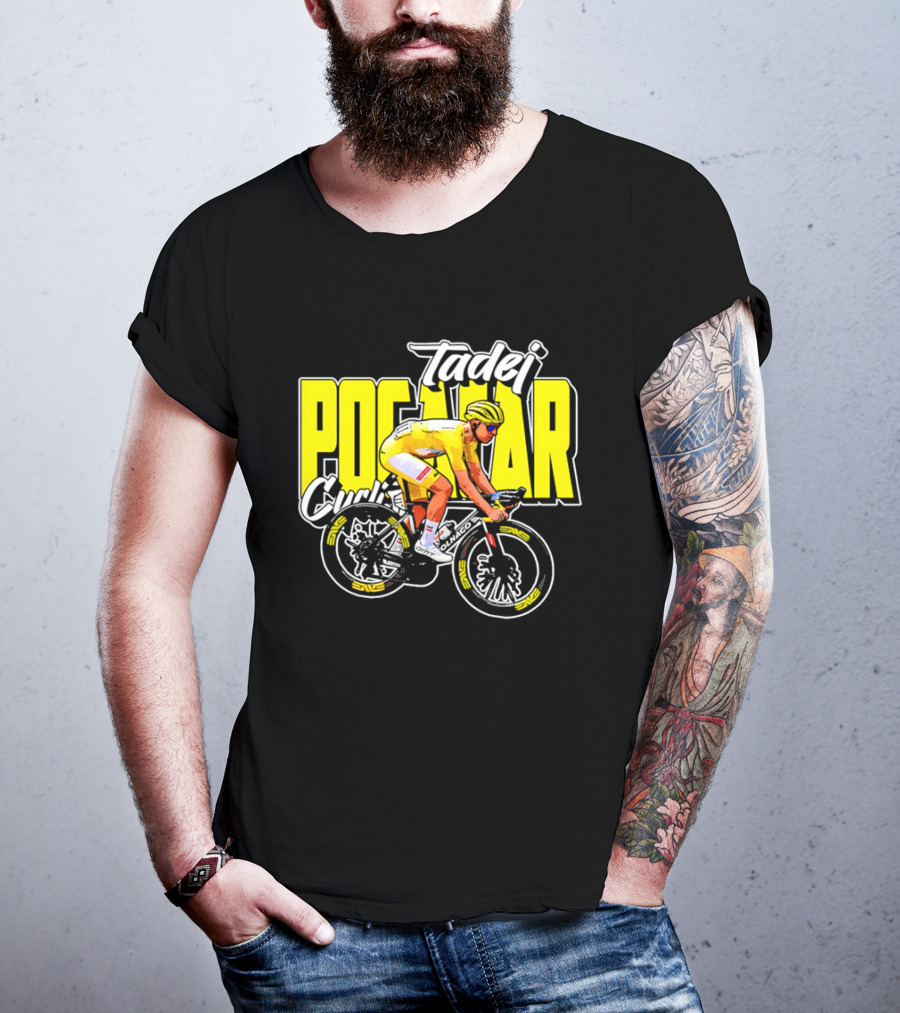 Tadej Pogacar Cycling Yellow Jersey Race Champion T-Shirt