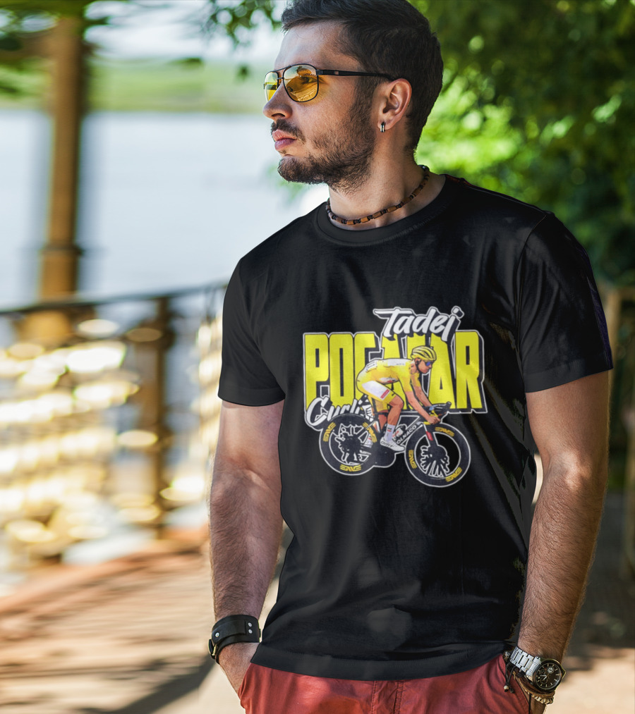 Tadej Pogačar Cyclist Colnago Yellow Jersey T-Shirt