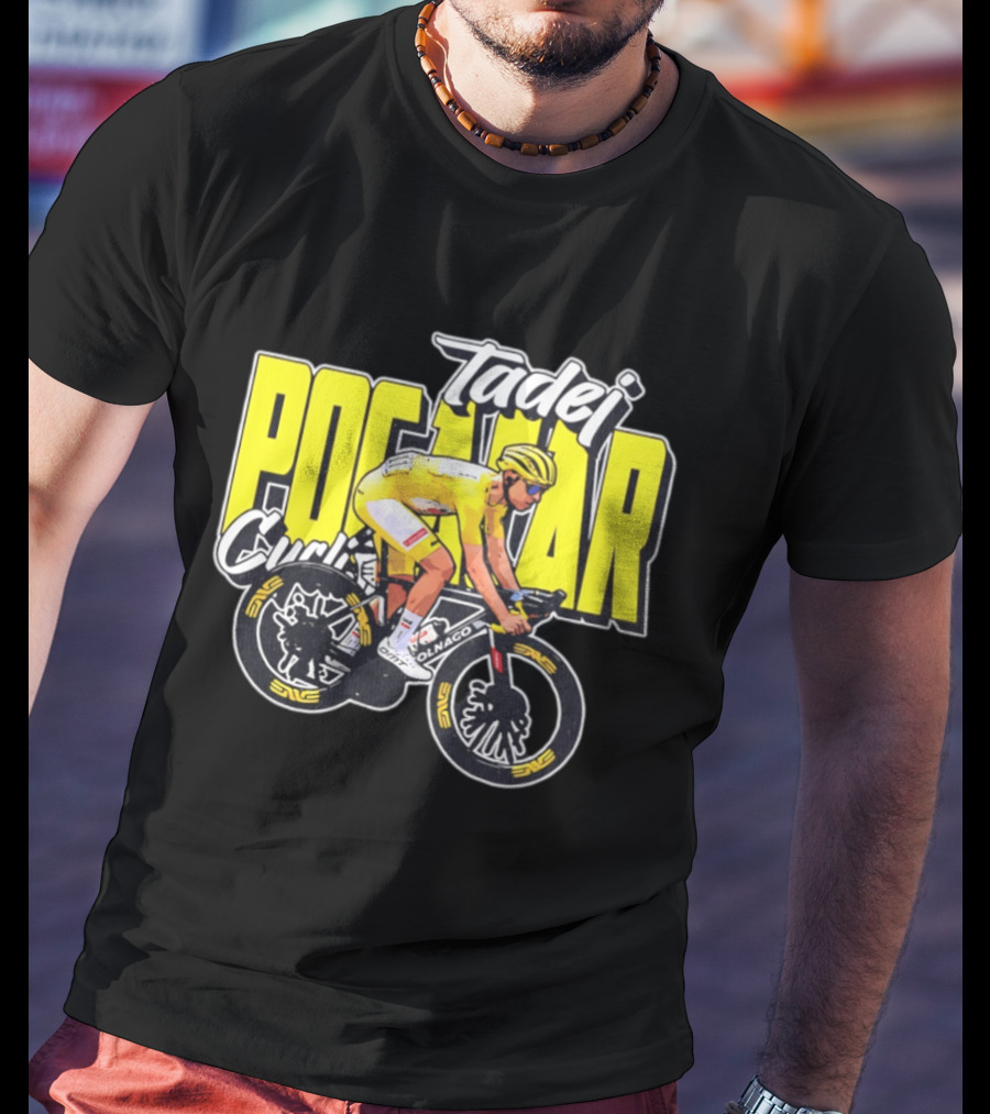 Tadej Pogačar Cyclist Colnago Yellow Jersey T-Shirt