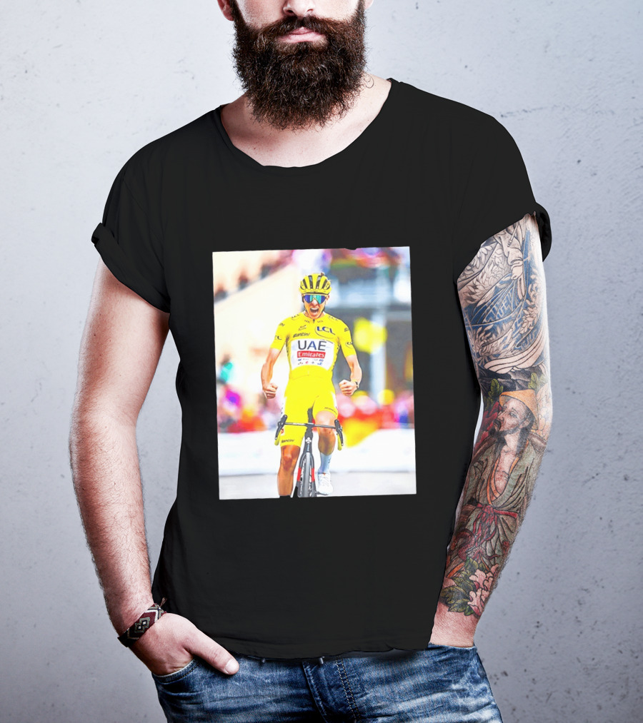 Tadej Pogačar UAE Team Emirates Tour De France Victory Moment T-Shirt