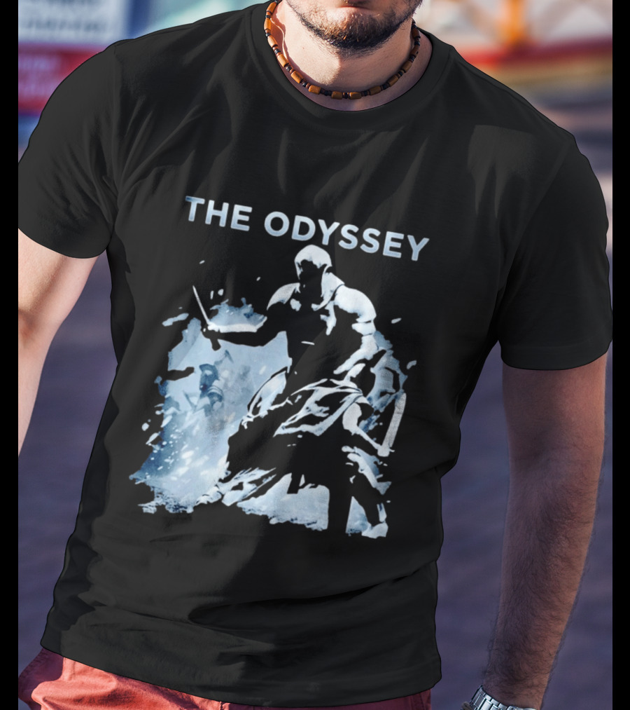 The Odyssey Warrior Dual Blade Combat Hooded Adventure T-Shirt