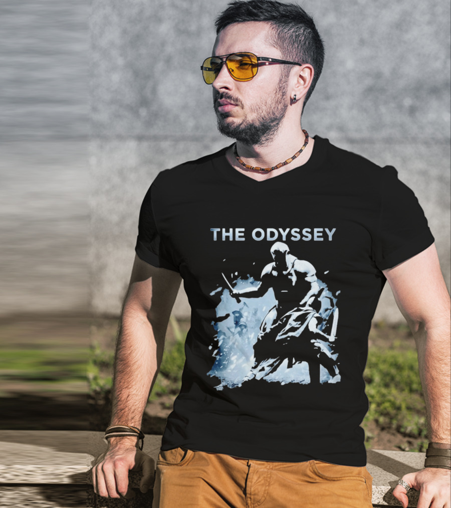 The Odyssey Warrior Dual Blade Combat Hooded Adventure T-Shirt