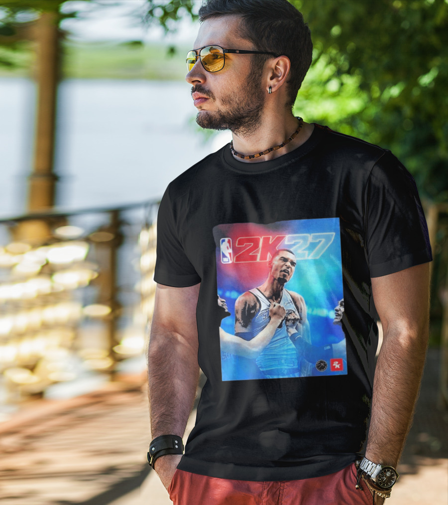 Victor Wembanyama NBA 2K27 Cover Athlete Basketball Gaming 2K Sports T-Shirt