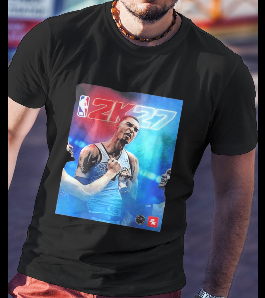 Victor Wembanyama NBA 2K27 Cover Athlete Basketball Gaming 2K Sports T-Shirt