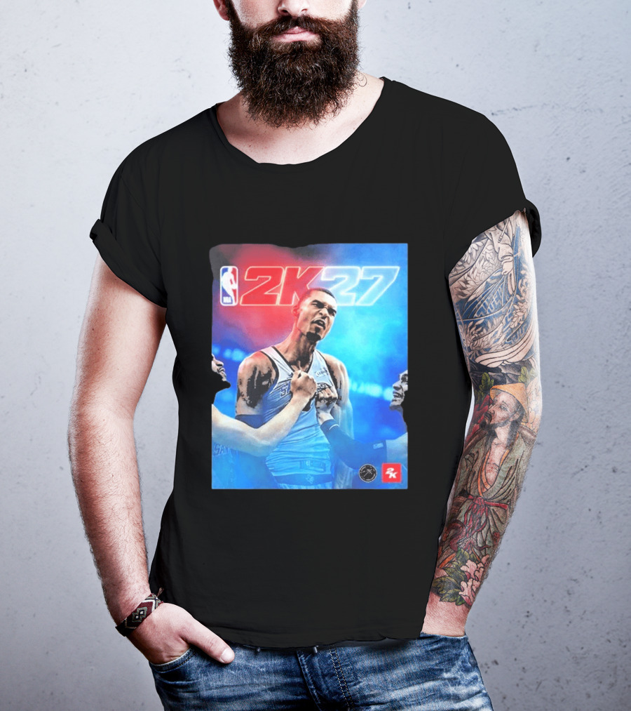 Victor Wembanyama NBA 2K27 Cover Athlete Basketball Gaming 2K Sports T-Shirt