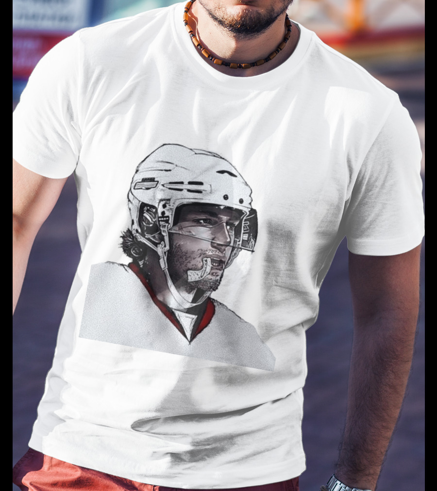 NHL Carolina Hurricanes Mouthguard Action Hockey Player T-Shirt