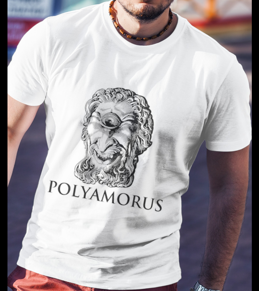 Polyamorus Cyclops Mythological Legend Black And White T-Shirt