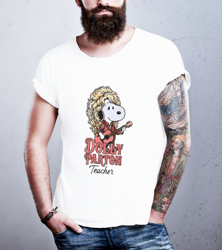 Dolly Parton Teacher Snoopy Plays Guitar T-Shirt