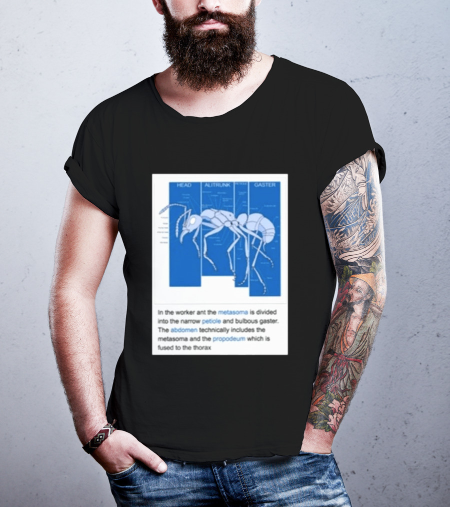Head Alitrunk Gaster Metasoma Petiole Anatomy Of An Ant T-Shirt