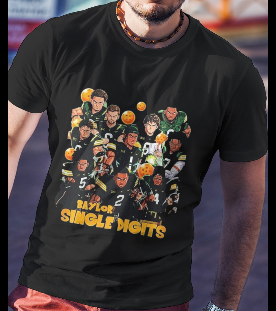 Baylor Bears Football Dragon Ball Z Crossover Single Digits Characters T-Shirt