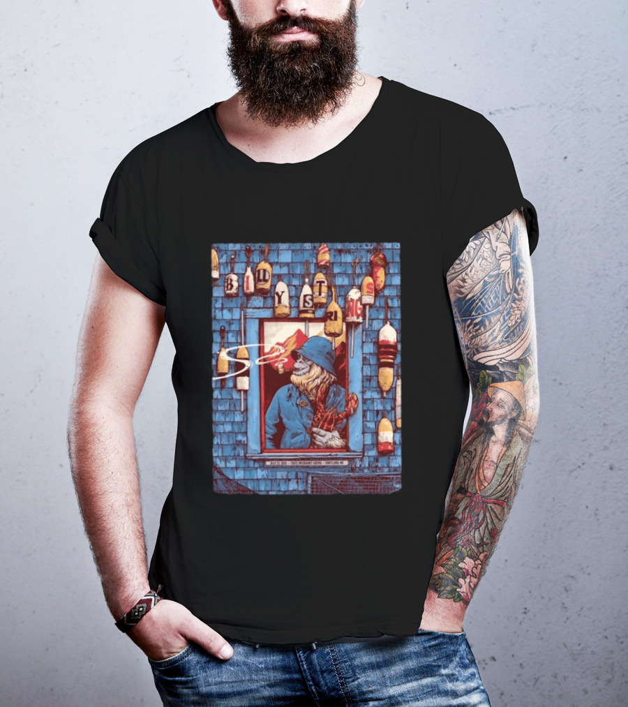 Billy Strings Portland ME 2026 Night 2 Event Cross Insurance Arena July 25 Dan Dippel Coastal Fisherman T-Shirt