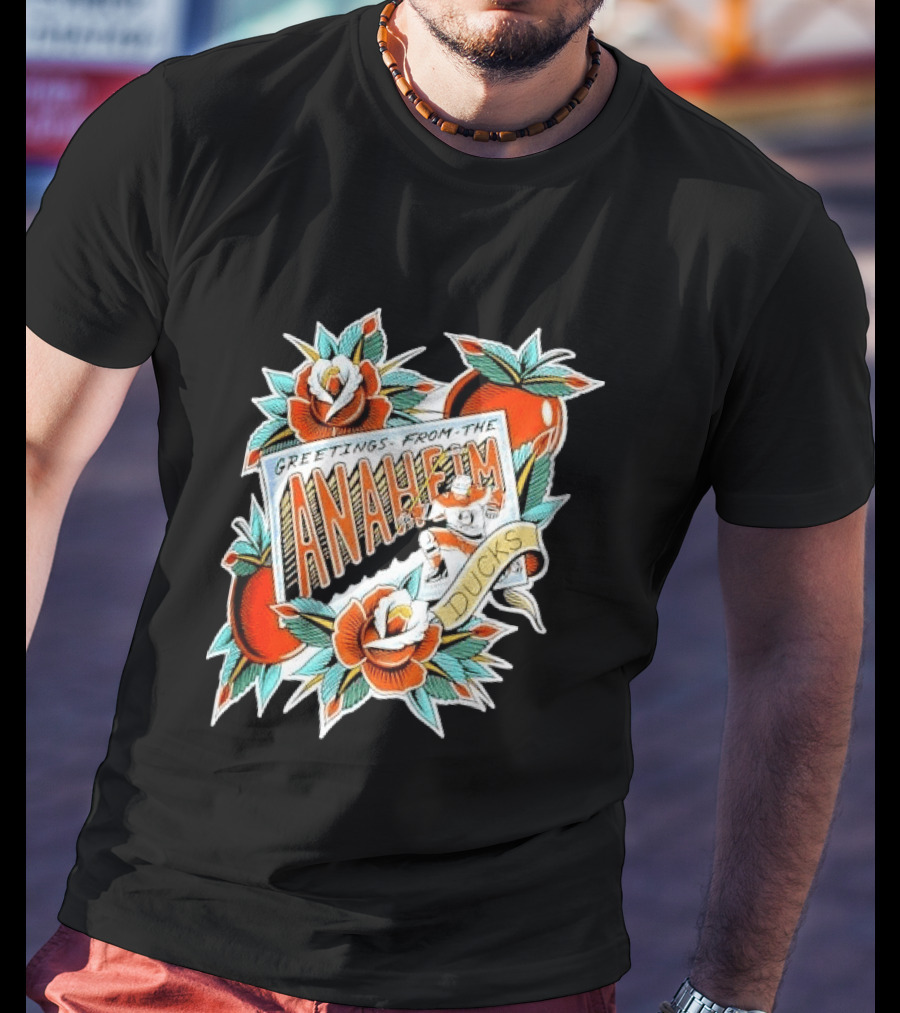 Greetings From The Anaheim Ducks Hockey Tattoo T-Shirt