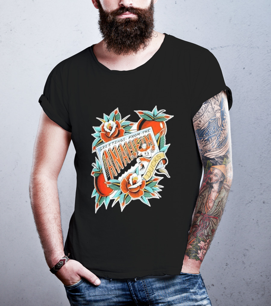 Greetings From The Anaheim Ducks Hockey Tattoo T-Shirt