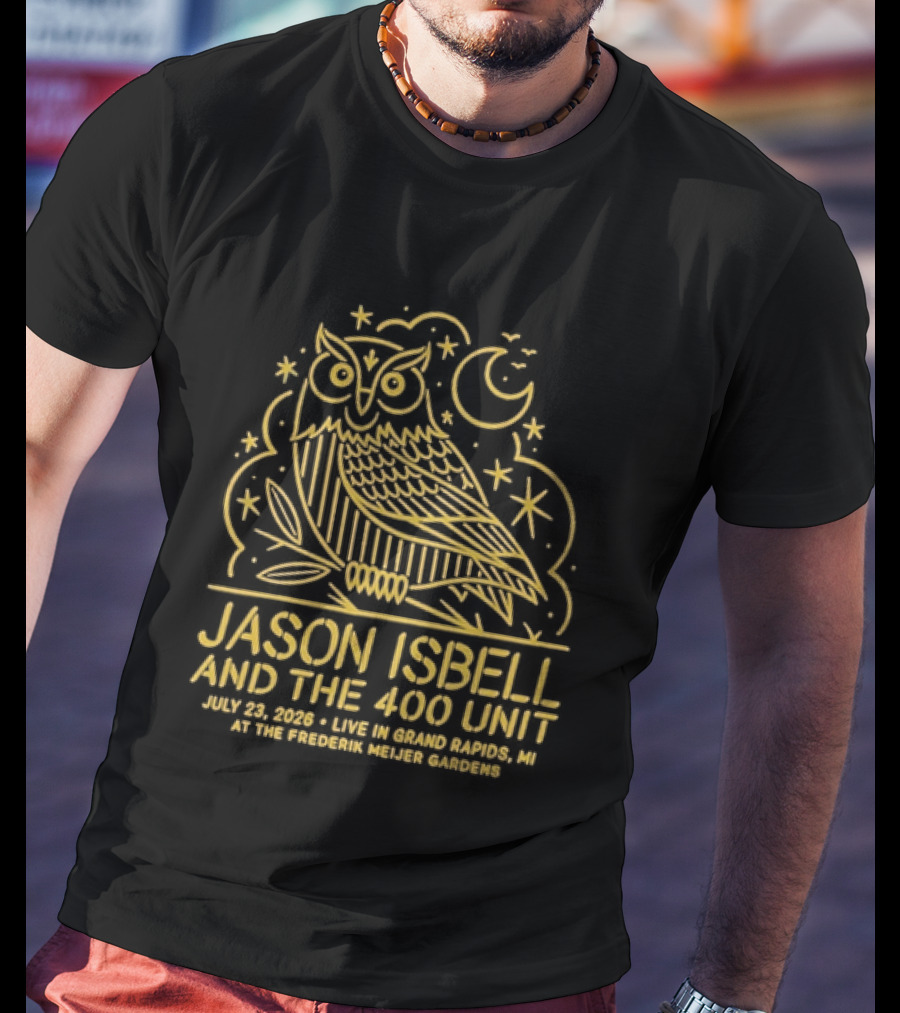 Jason Isbell And The 400 Unit Owl Frederik Meijer Gardens Grand Rapids MI July 23 2026 T-Shirt