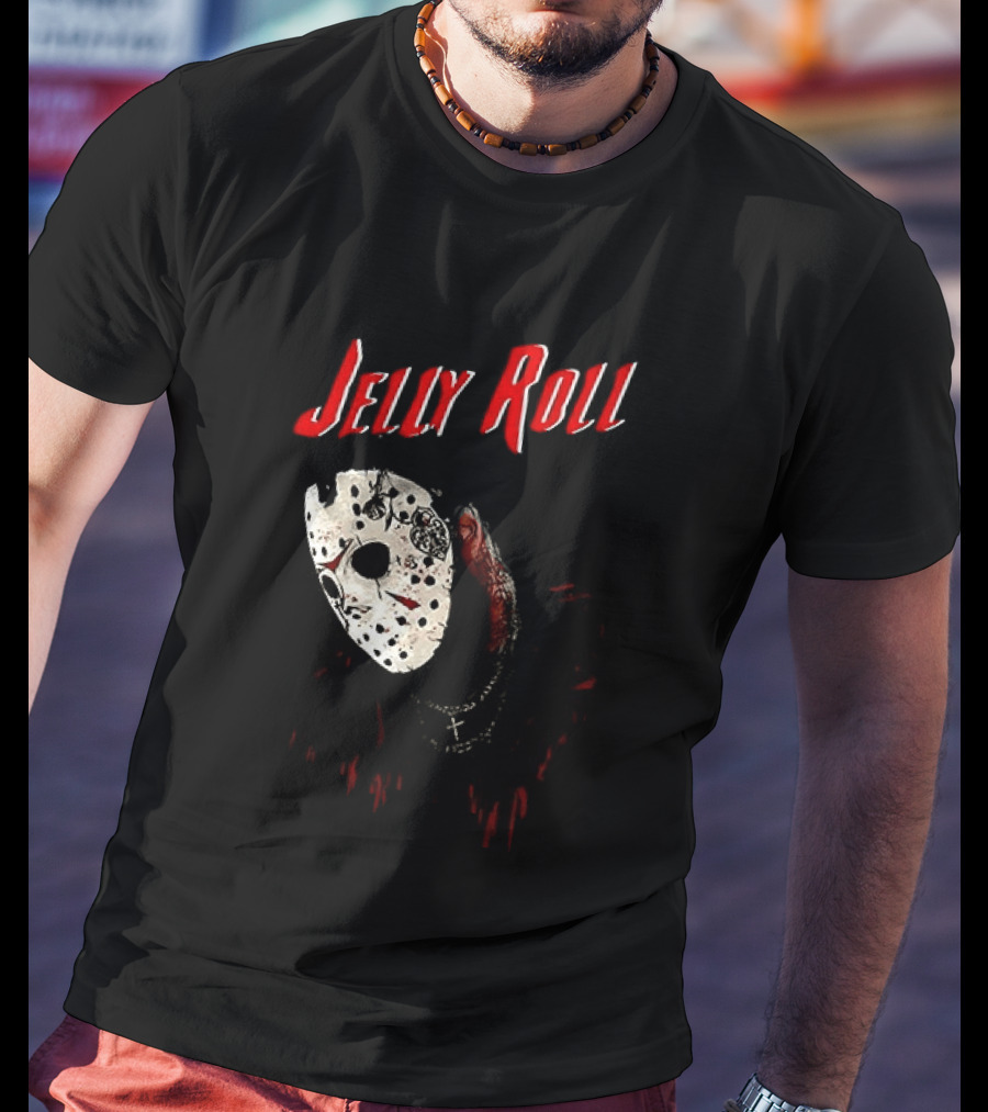 Jelly Roll Horror Mask Halloween T-Shirt
