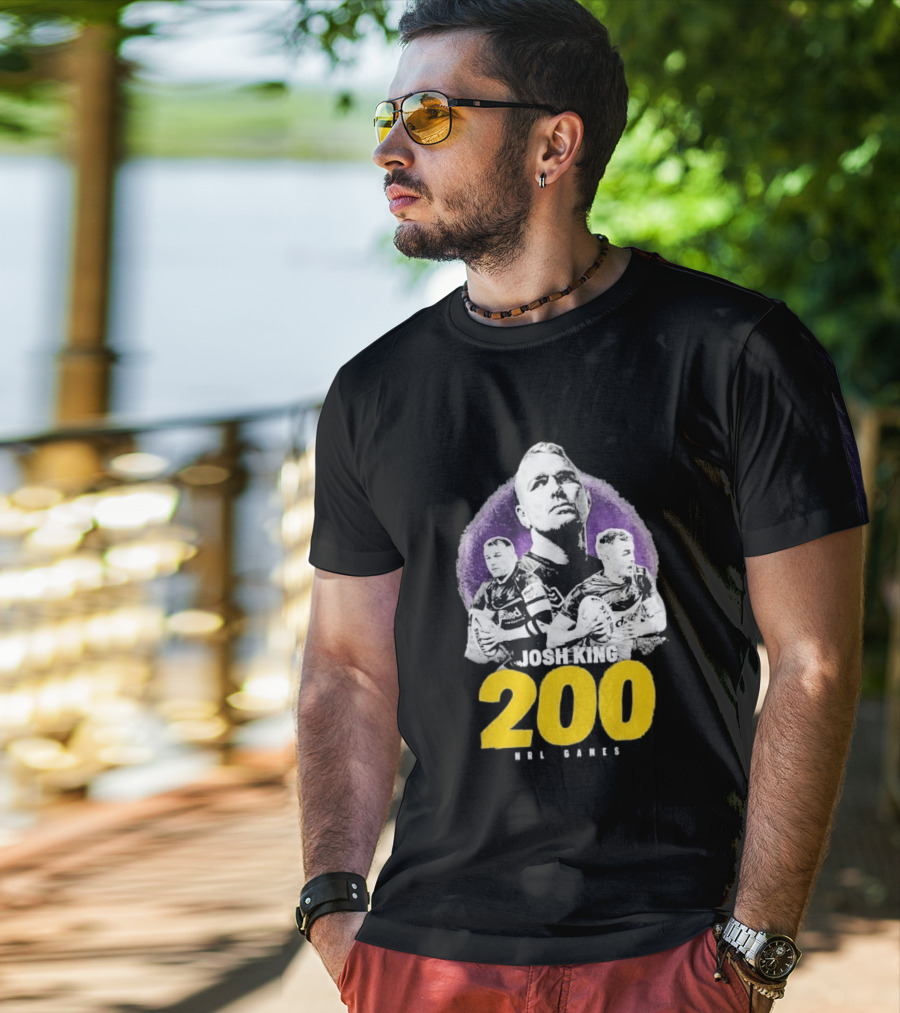 Josh King 200 NRL Games Melbourne Rugby Milestone Celebration T-Shirt