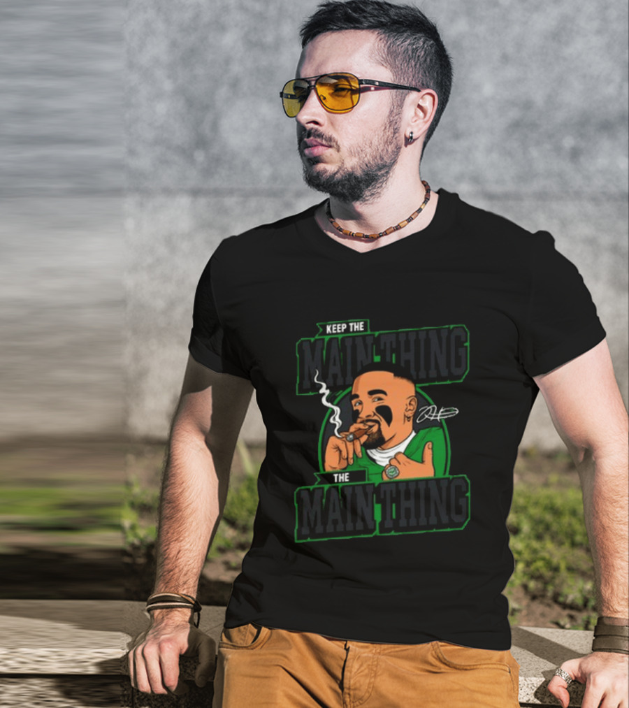 Keep The Main Thing Mascot Smoking Cigar Sports T-Shirt