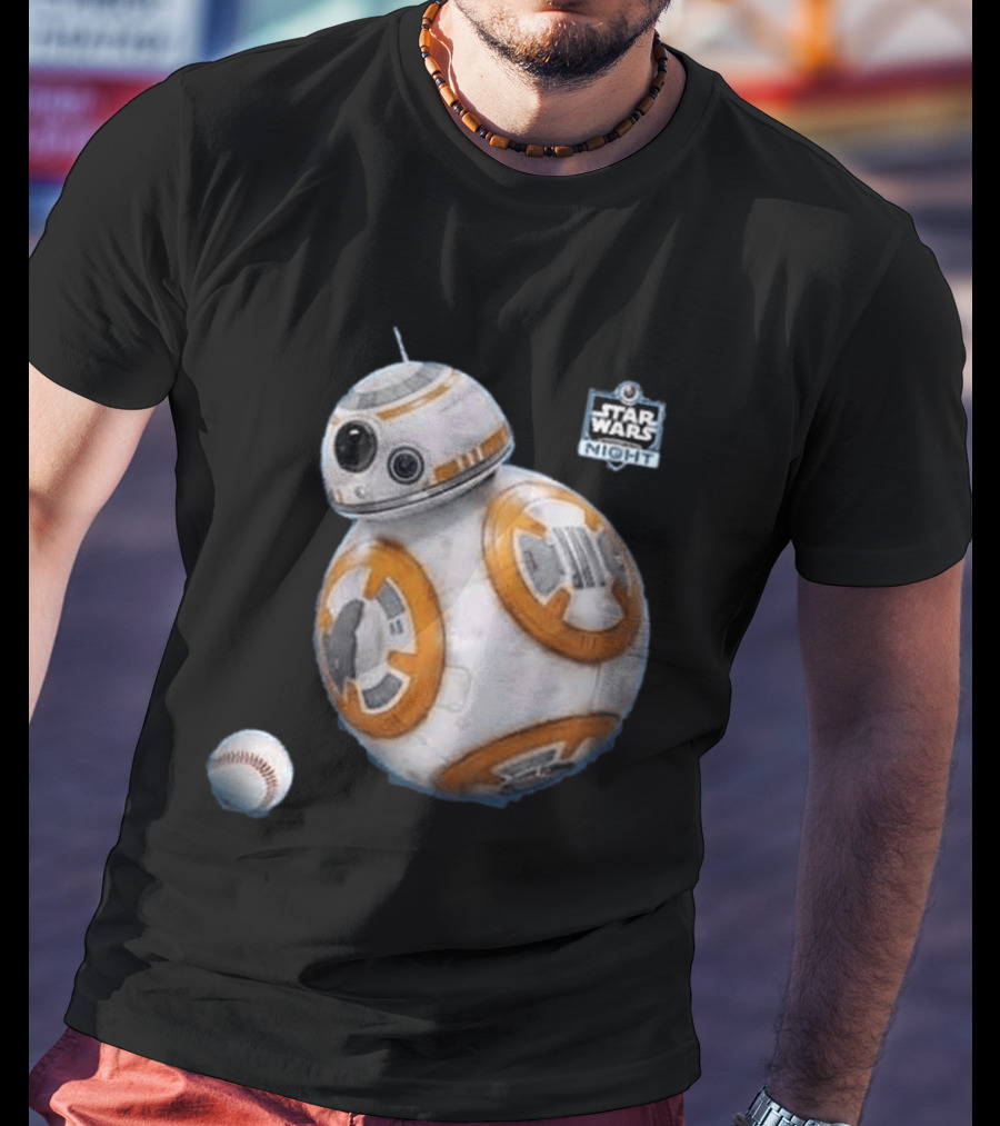 Star Wars Night BB 8 Baseball Event T-Shirt