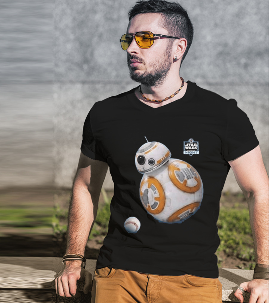 Star Wars Night BB 8 Baseball Event T-Shirt