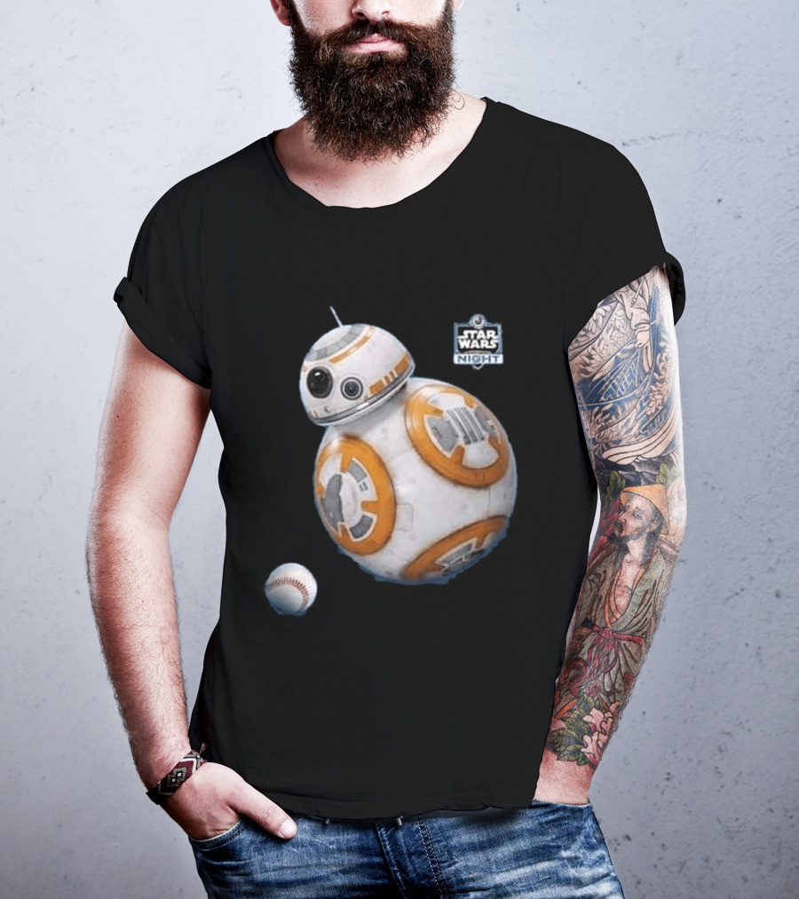 Star Wars Night BB 8 Baseball Event T-Shirt