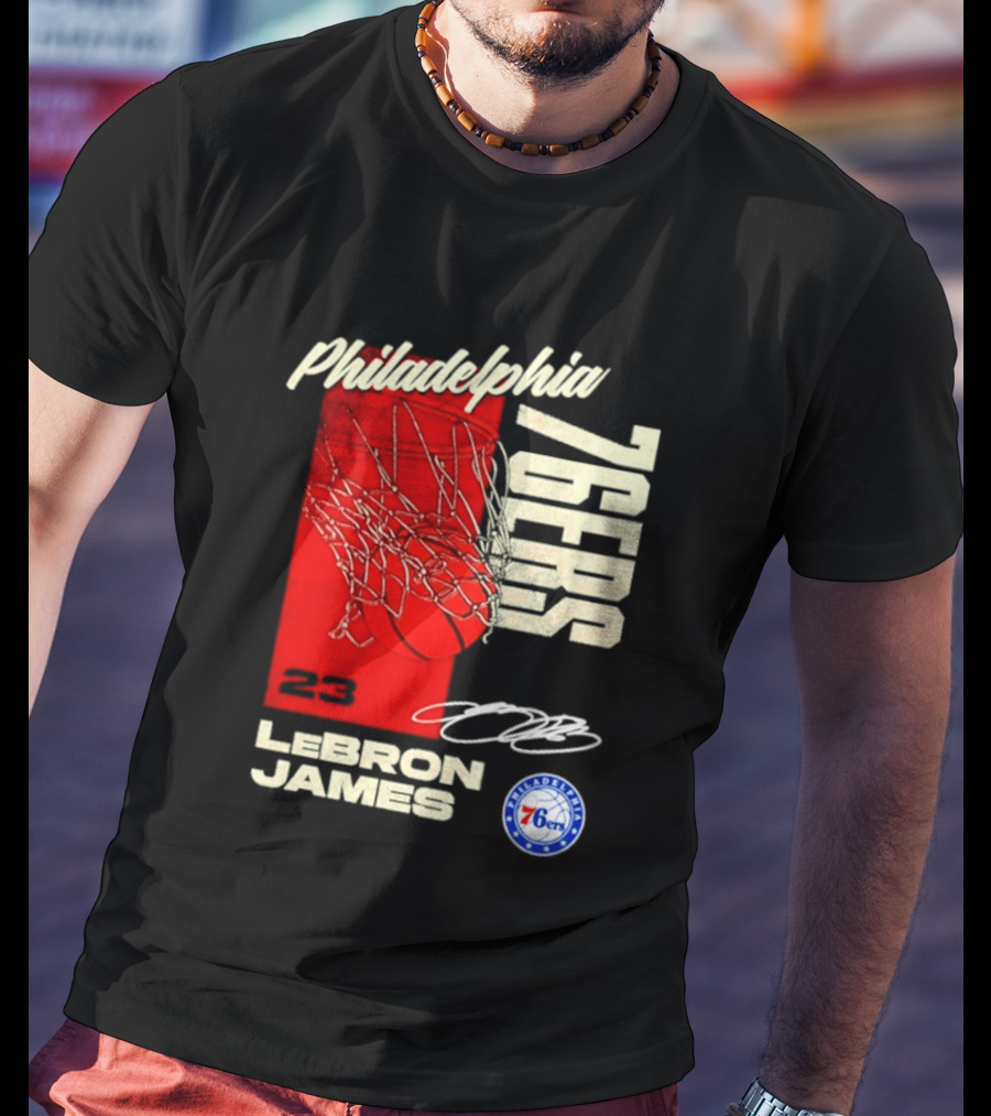 LeBron James 23 Philadelphia 76ers Basketball T-Shirt