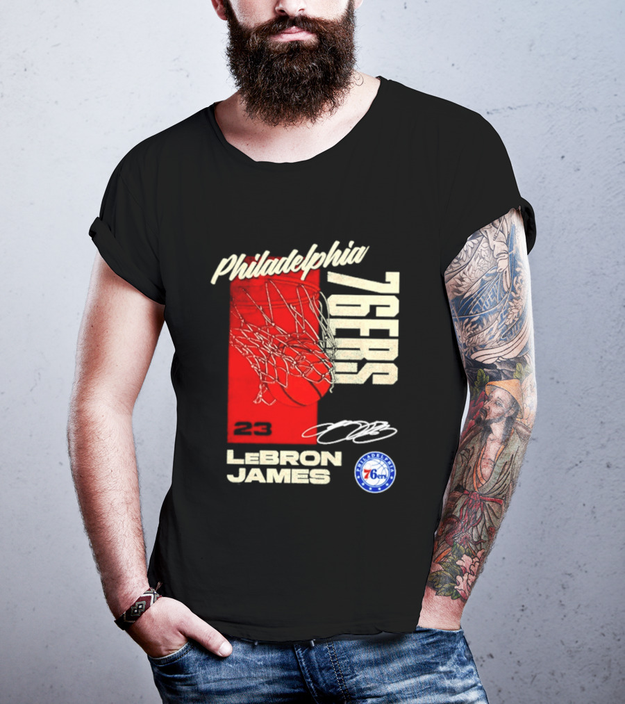 LeBron James 23 Philadelphia 76ers Basketball T-Shirt