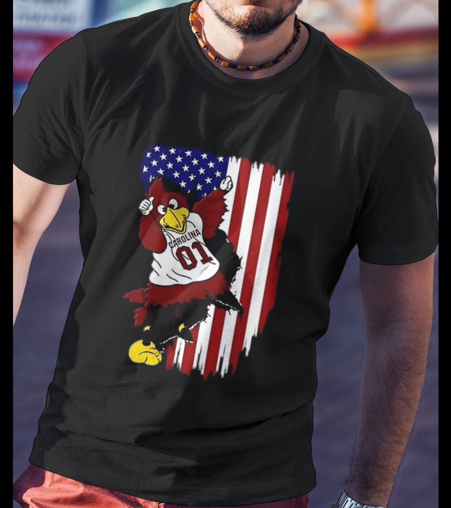 South Carolina Gamecocks Carolina 01 USA Flag We The People T-Shirt