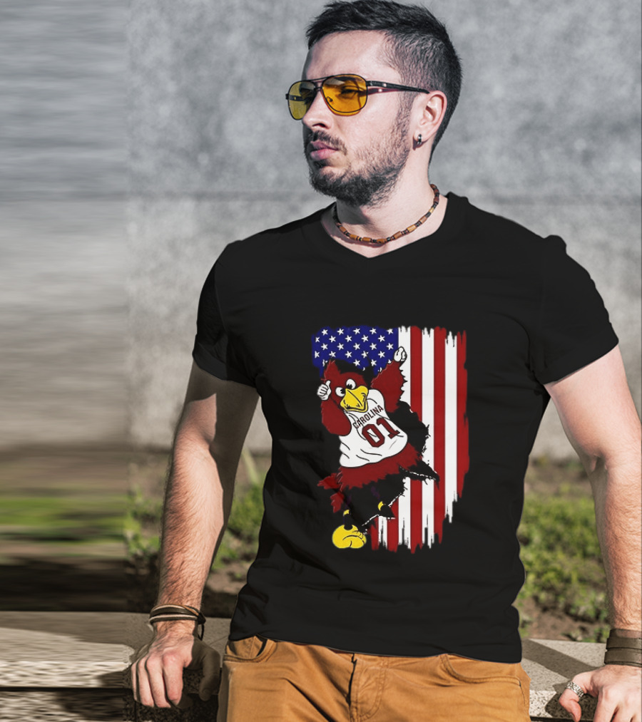 South Carolina Gamecocks Carolina 01 USA Flag We The People T-Shirt