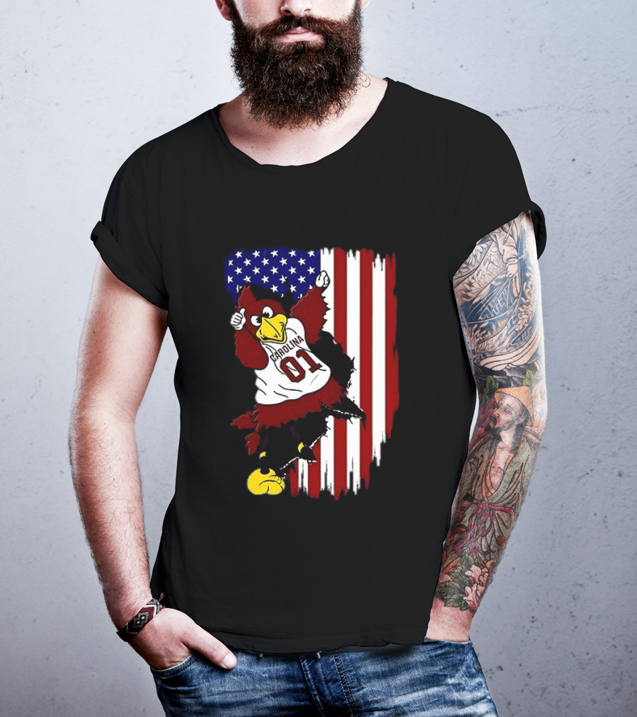 South Carolina Gamecocks Carolina 01 USA Flag We The People T-Shirt