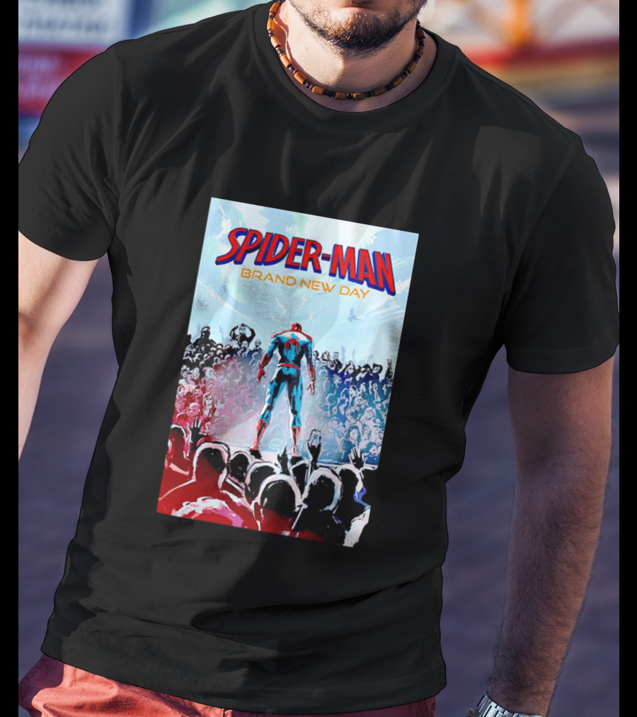 Spider Man Brand New Day Crowd Marvel T-Shirt