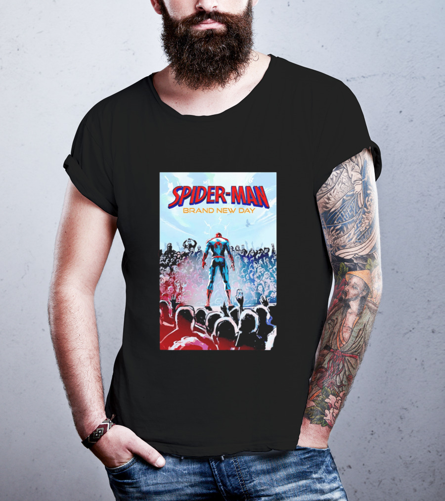 Spider Man Brand New Day Crowd Marvel T-Shirt