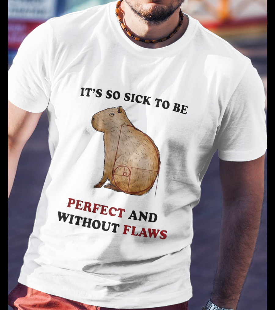 Capybara It's So Sick To Be Perfect And Without Flaws Fibonacci Spiral T-Shirt