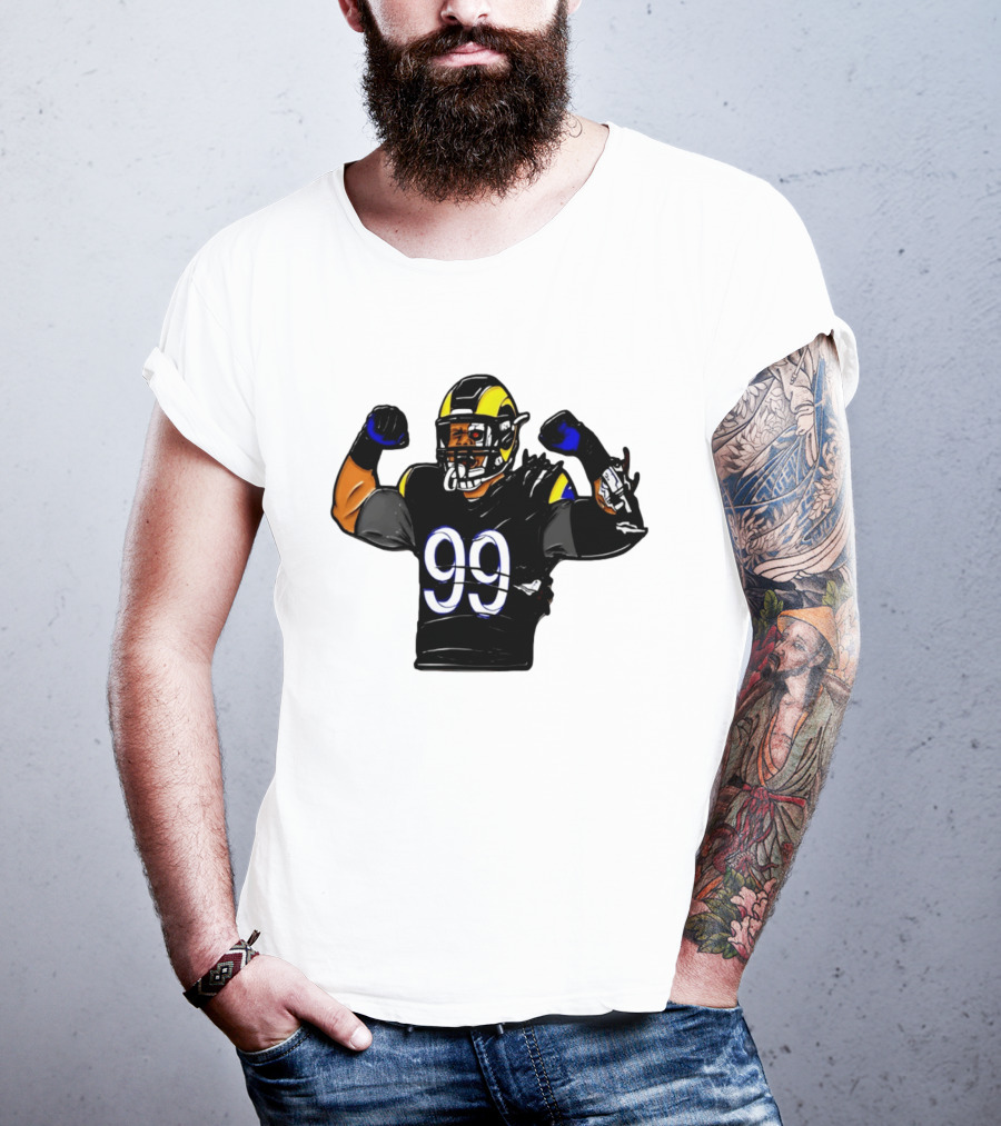 Los Angeles Rams Cyborg Player Cyber Beast 99 Football T-Shirt
