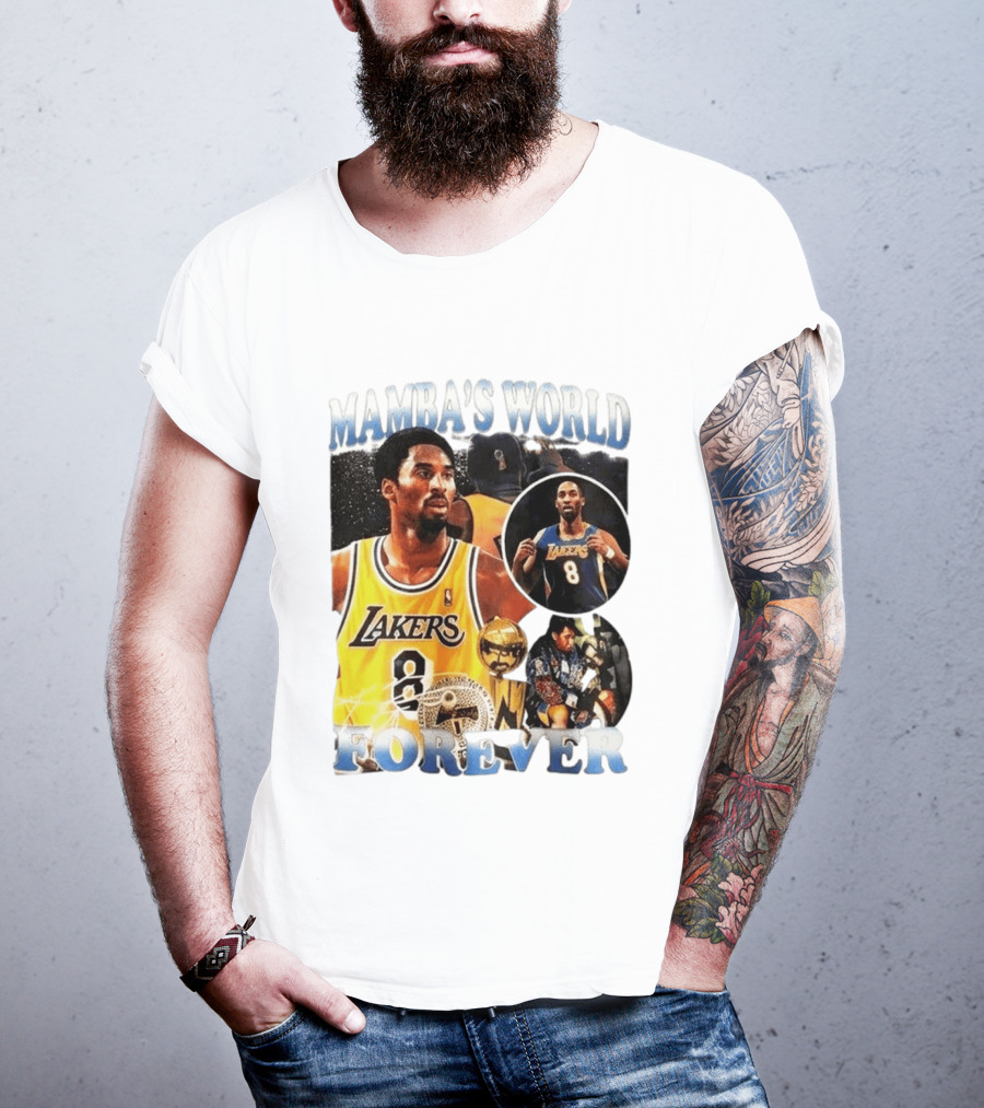 Mamba's World Forever Lakers Kobe Bryant 8 T-Shirt