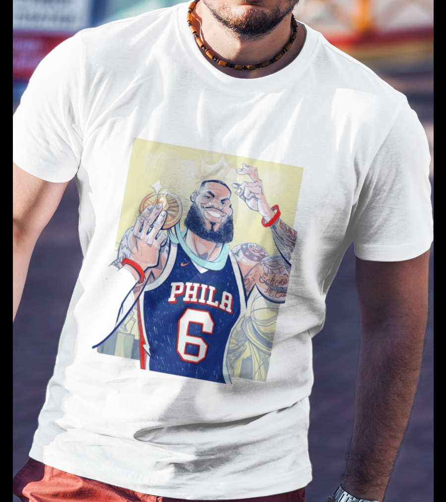LeBron James Phila 6 Caricature NBA T-Shirt