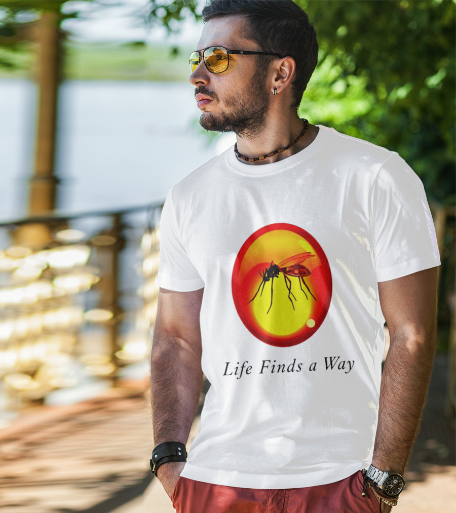 Mosquito In Amber Life Finds A Way Jurassic Park T-Shirt