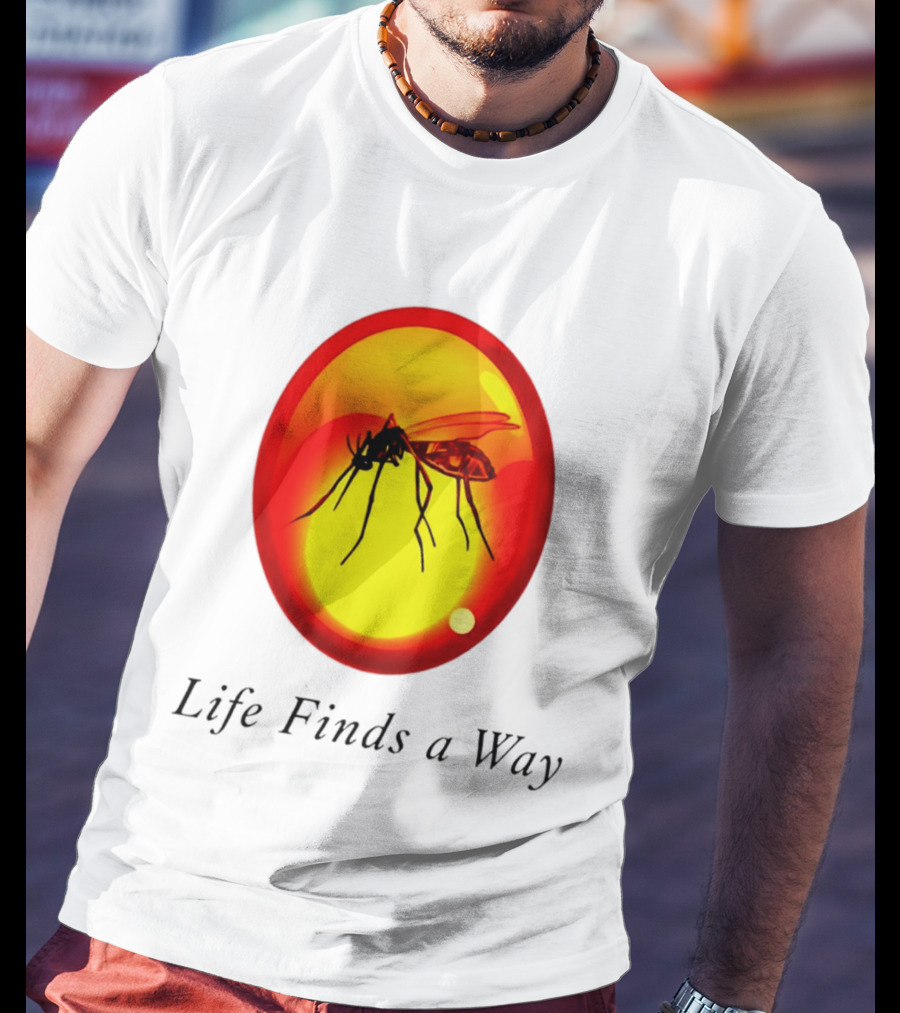 Mosquito In Amber Life Finds A Way Jurassic Park T-Shirt