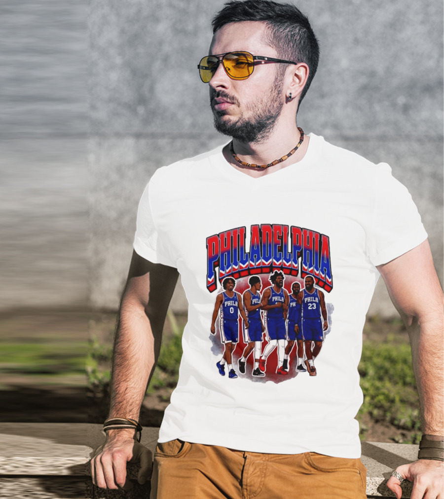 Philadelphia Basketball Starting 5 PHILA 23 0 T-Shirt