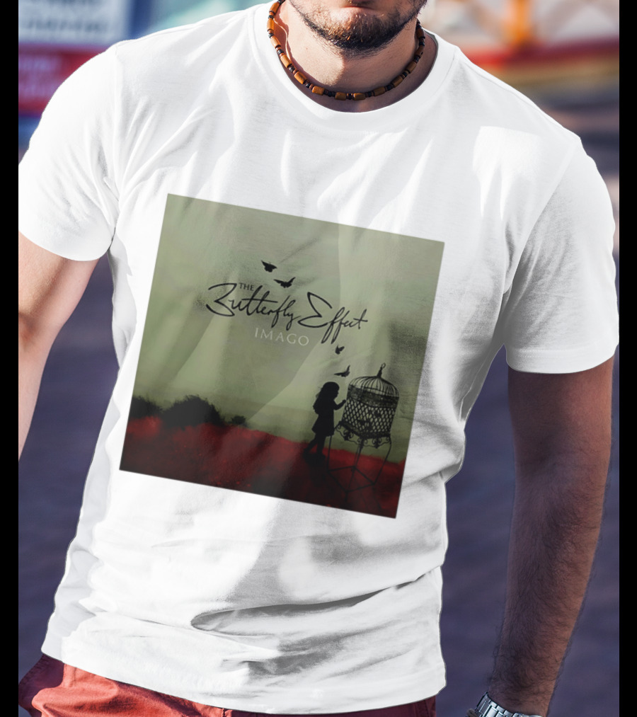 The Butterfly Effect IMAGO Silhouette With Birdcage And Butterflies T-Shirt