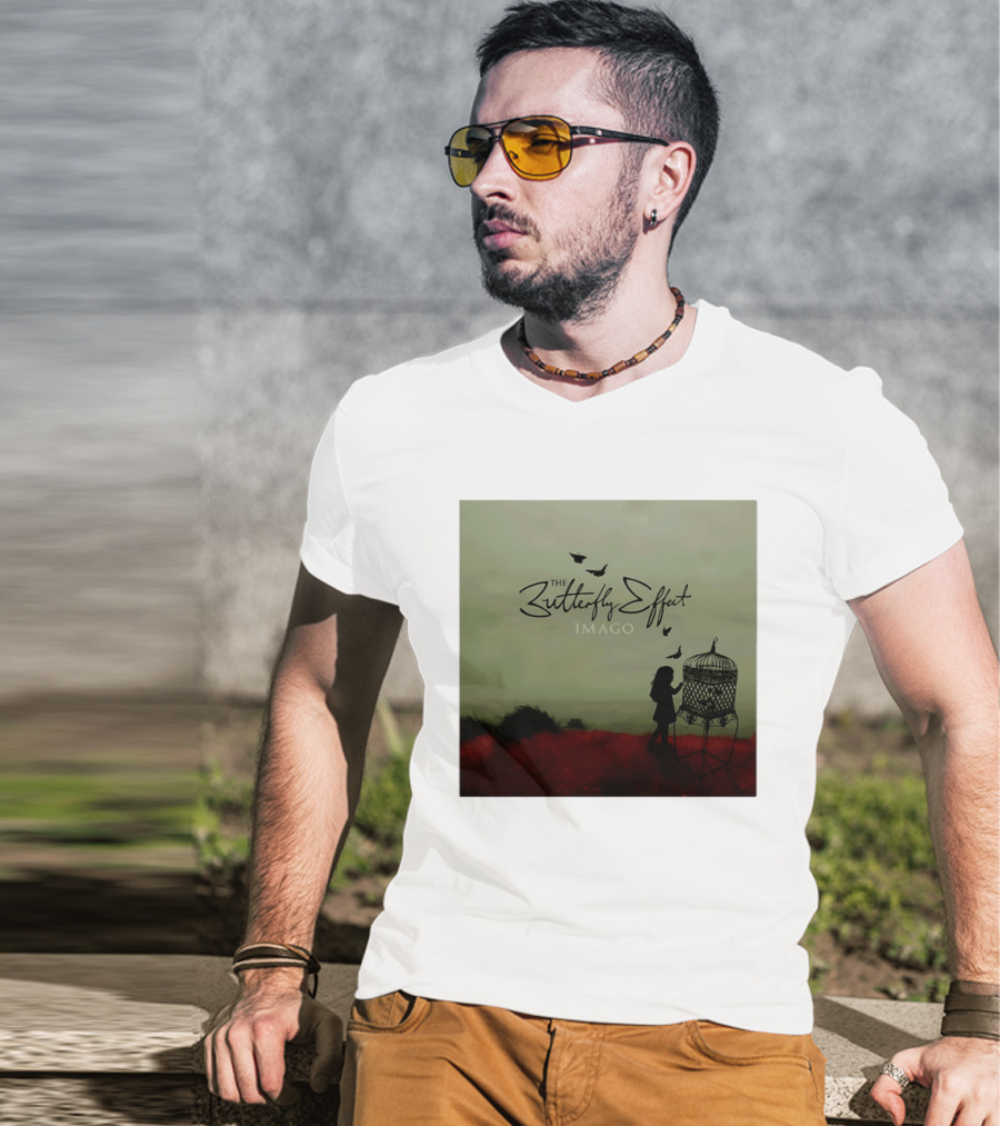 The Butterfly Effect IMAGO Silhouette With Birdcage And Butterflies T-Shirt