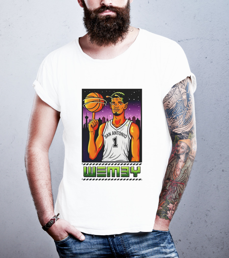 Wemby No 1 San Antonio Basketball Alien T-Shirt