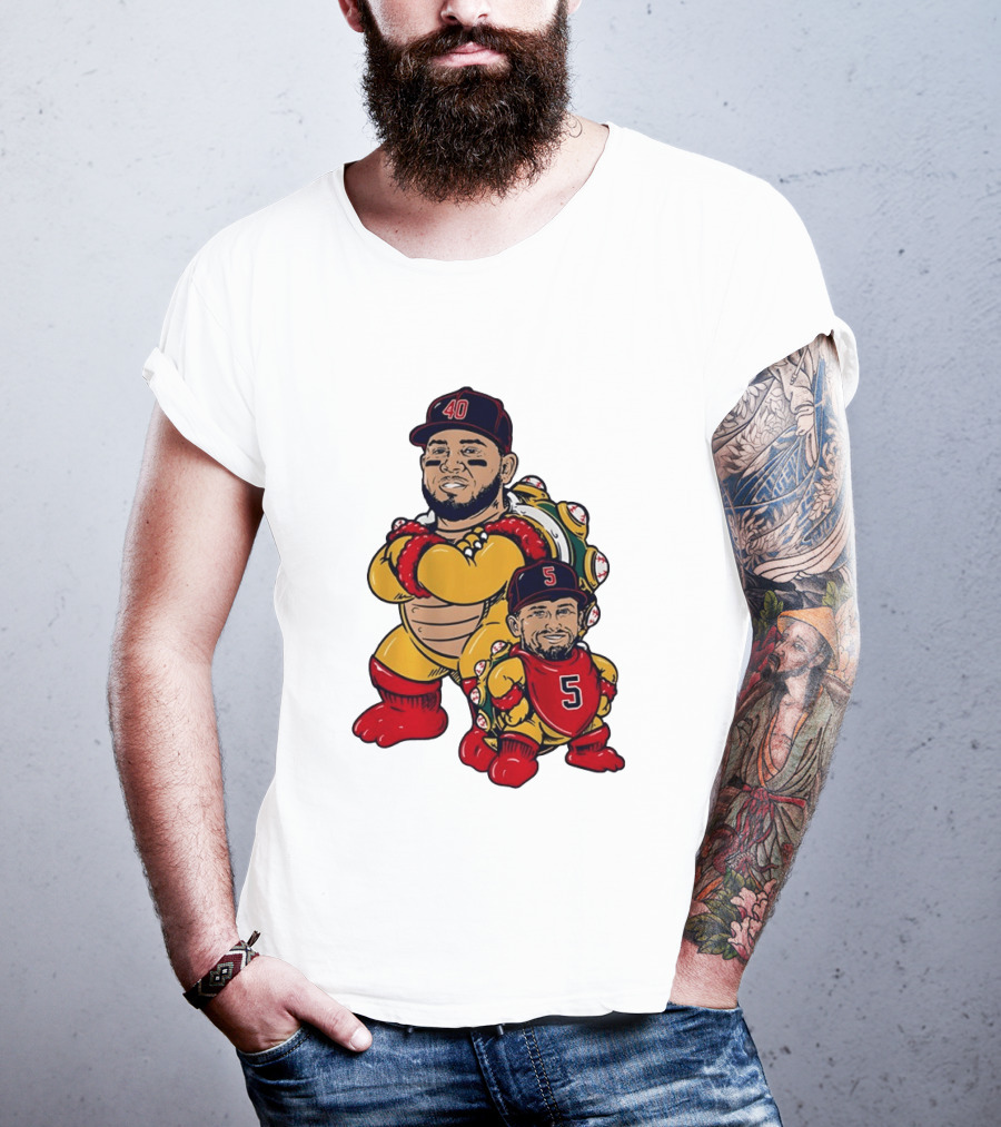 Bowser And Mini Bowser Willson Contreras Caleb Durbin Boston Red Sox T-Shirt