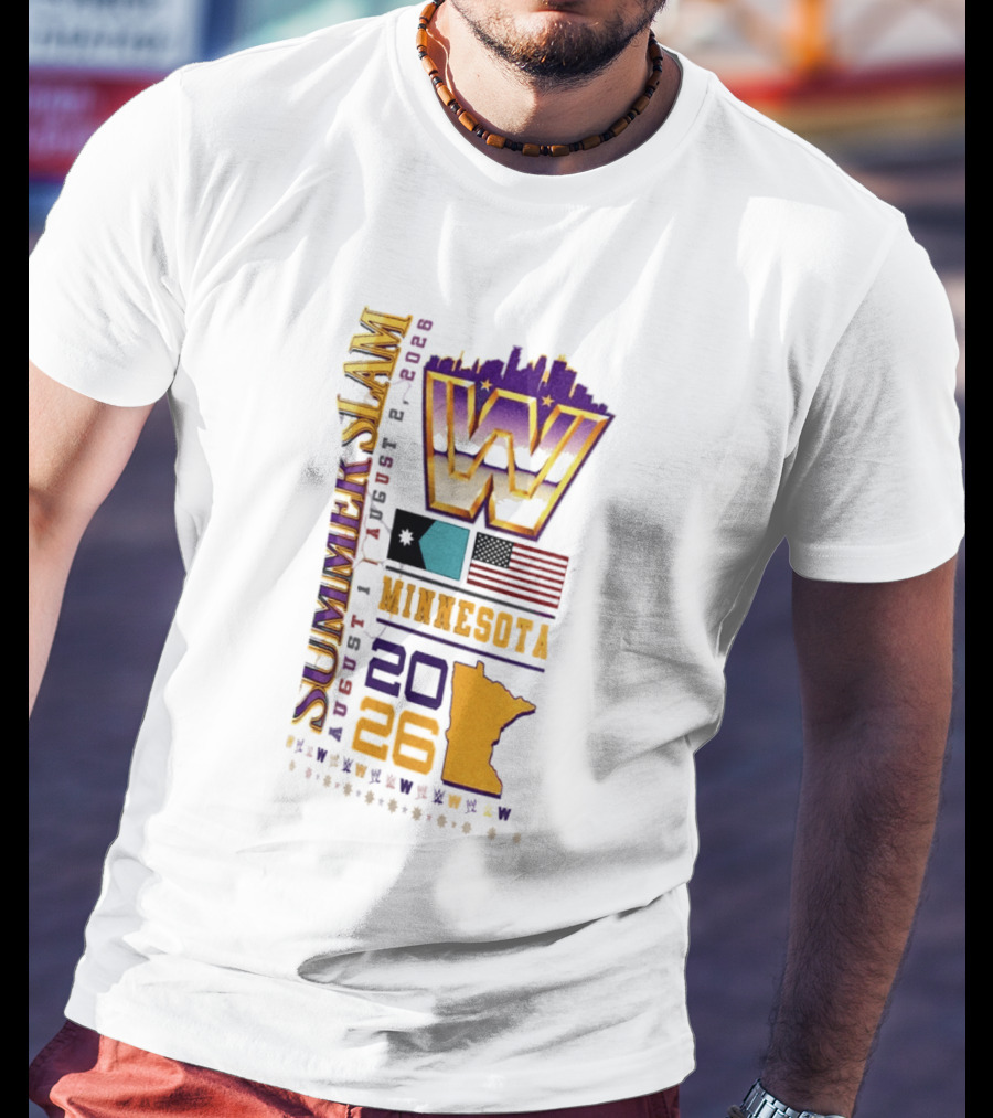 WWE SummerSlam August 1 2026 Minnesota Wrestling Event Twin City T-Shirt
