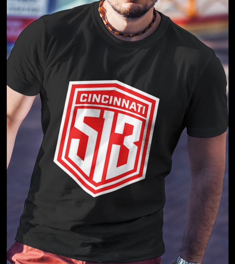 Cincinnati 513 Shield Emblem Area Code T-Shirt