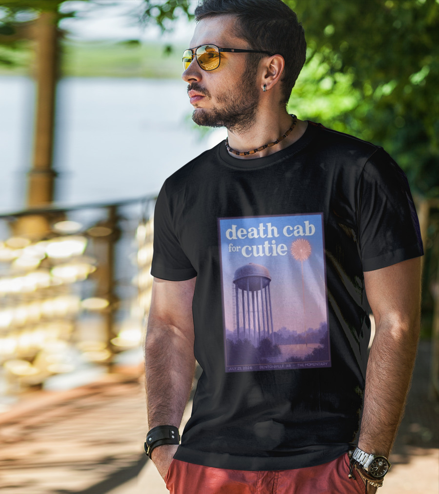 Death Cab For Cutie July 25 2026 The Momentary Bentonville AR Water Tower Firework T-Shirt