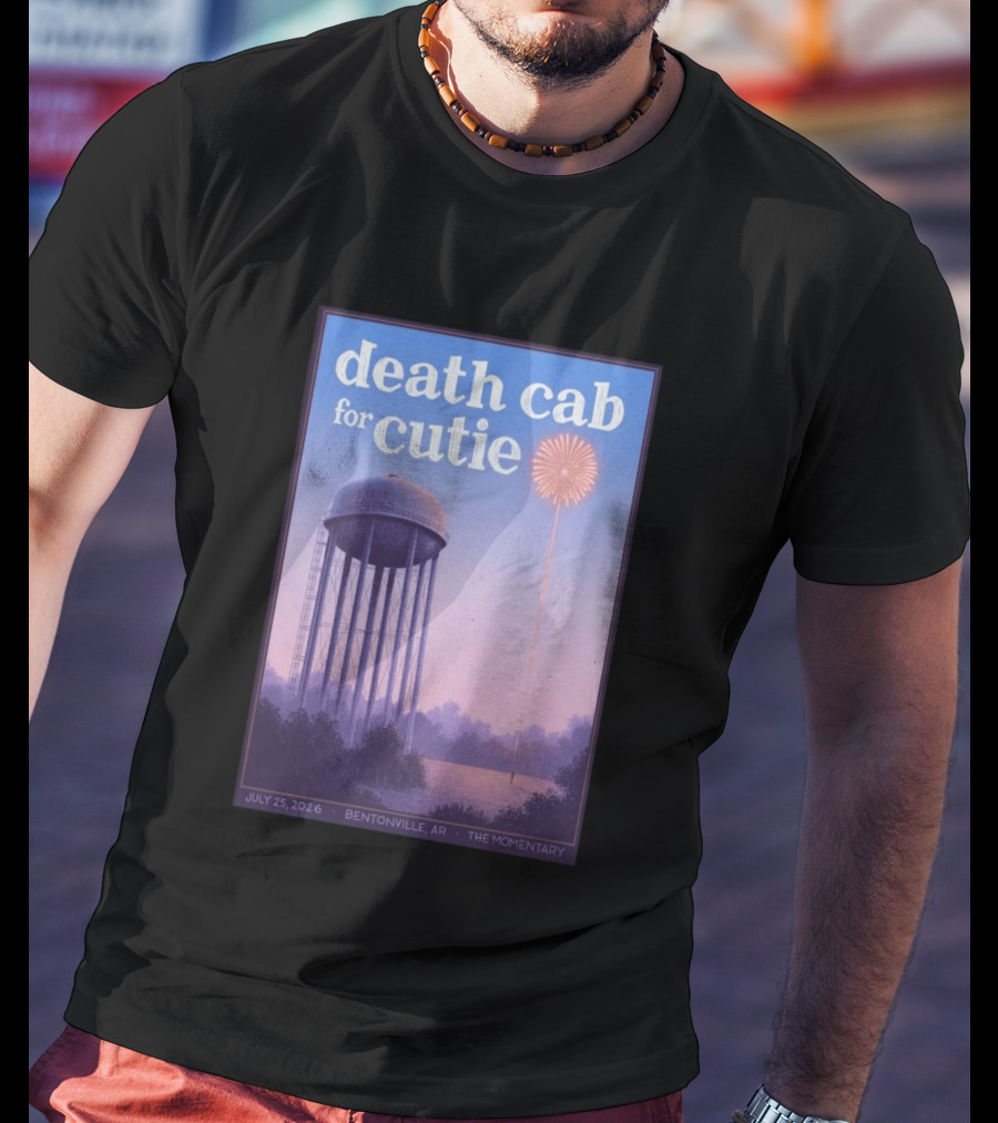 Death Cab For Cutie July 25 2026 The Momentary Bentonville AR Water Tower Firework T-Shirt