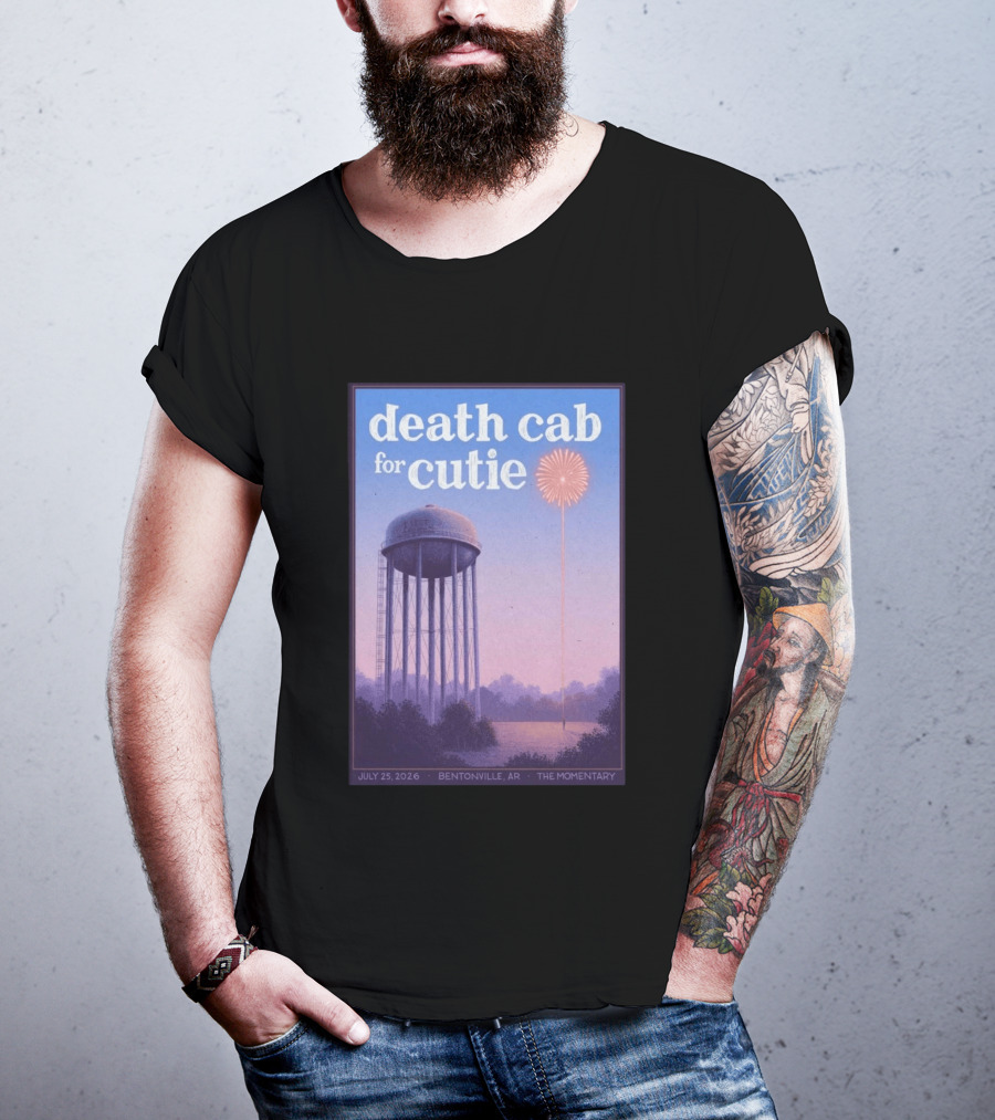 Death Cab For Cutie July 25 2026 The Momentary Bentonville AR Water Tower Firework T-Shirt