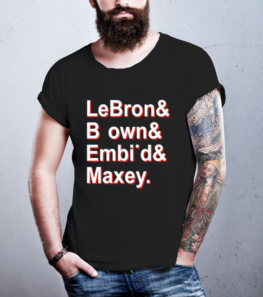 LeBron Brown Embiid Maxey Philadelphia 76ers NBA 2026 T-Shirt